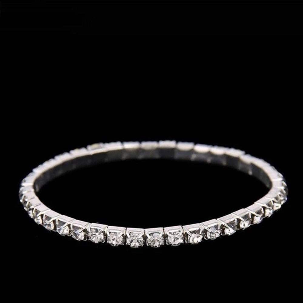 2pcs Rhinestone Butterfly Heart Decor Chain
Silver Shiny Bracelet Party Gift - Picture 3 of 3